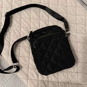 Black Quilted Crossbody Bag